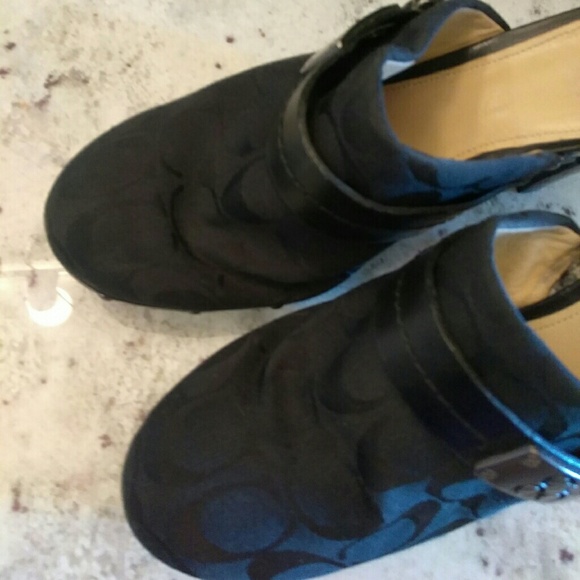 Authentic Coach Monogram Canvas Clogs - Picture 4 of 6